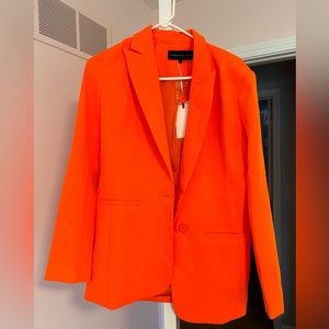 Bright orange button blazer